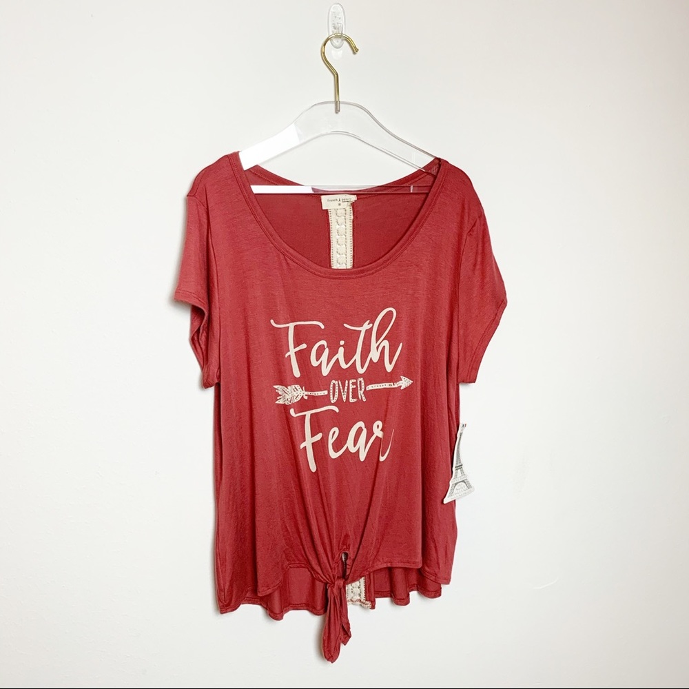 SALE Women’s Graphic Tee “Faith Over Fear” Size 2X